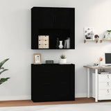 NNEVL Highboard Black Engineered Wood