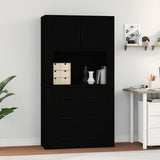 NNEVL Highboard Black Engineered Wood