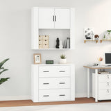 NNEVL Highboard High Gloss White Engineered Wood