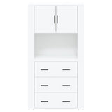 NNEVL Highboard High Gloss White Engineered Wood