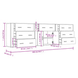NNEVL Sideboards 3 pcs White Engineered Wood