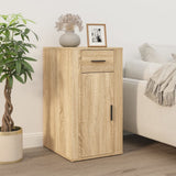 NNEVL Desk with Cabinet Sonoma Oak Engineered Wood