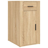 NNEVL Desk with Cabinet Sonoma Oak Engineered Wood