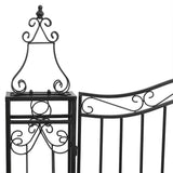 NNEVL Garden Gate Black 121x8x120 cm Wrought Iron