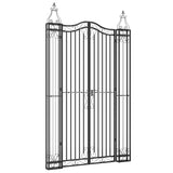 NNEVL Garden Gate Black 121x8x200 cm Wrought Iron