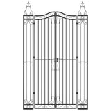 NNEVL Garden Gate Black 121x8x200 cm Wrought Iron