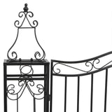 NNEVL Garden Gate Black 121x8x200 cm Wrought Iron