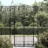 NNEVL Garden Gate Black 121x8x200 cm Wrought Iron
