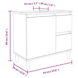 NNEVL 3 Piece Bathroom Cabinet Set Sonoma Oak Engineered Wood