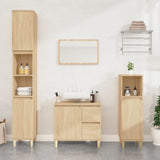 NNEVL 3 Piece Bathroom Cabinet Set Sonoma Oak Engineered Wood
