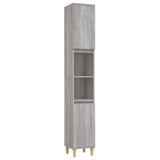 NNEVL 3 Piece Bathroom Cabinet Set Grey Sonoma Engineered Wood