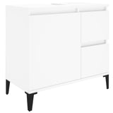 NNEVL 3 Piece Bathroom Cabinet Set White Engineered Wood