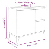 NNEVL 3 Piece Bathroom Cabinet Set White Engineered Wood