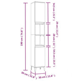 NNEVL 3 Piece Bathroom Cabinet Set White Engineered Wood