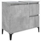 NNEVL 3 Piece Bathroom Cabinet Set Concrete Grey Engineered Wood