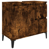 NNEVL 3 Piece Bathroom Cabinet Set Smoked Oak Engineered Wood