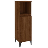 NNEVL 3 Piece Bathroom Cabinet Set Brown Oak Engineered Wood
