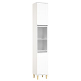 NNEVL 4 Piece Bathroom Furniture Set White Engineered Wood