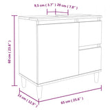 NNEVL 4 Piece Bathroom Furniture Set White Engineered Wood