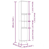NNEVL 3 Piece Bathroom Furniture Set Black Engineered Wood