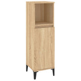 NNEVL 3 Piece Bathroom Furniture Set Sonoma Oak Engineered Wood
