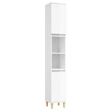NNEVL 3 Piece Bathroom Furniture Set High Gloss White Engineered Wood