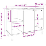NNEVL 3 Piece Bathroom Furniture Set Brown Oak Engineered Wood