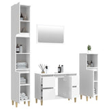 NNEVL 4 Piece Bathroom Furniture Set High Gloss White Engineered Wood
