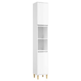 NNEVL 4 Piece Bathroom Furniture Set High Gloss White Engineered Wood
