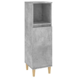 NNEVL 4 Piece Bathroom Furniture Set Concrete Grey Engineered Wood