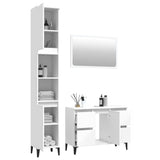 NNEVL 3 Piece Bathroom Furniture Set White Engineered Wood