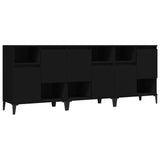 NNEVL Sideboards 3 pcs Black 60x35x70 cm Engineered Wood
