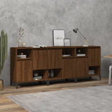 NNEVL Sideboards 3 pcs Brown Oak 60x35x70 cm Engineered Wood