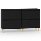 NNEVL Sideboards 2 pcs Black 60x35x70 cm Engineered Wood