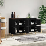 NNEVL Sideboards 2 pcs Black 60x35x70 cm Engineered Wood