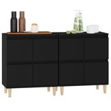 NNEVL Sideboards 2 pcs Black 60x35x70 cm Engineered Wood