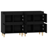 NNEVL Sideboards 2 pcs Black 60x35x70 cm Engineered Wood
