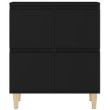 NNEVL Sideboards 2 pcs Black 60x35x70 cm Engineered Wood