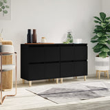 NNEVL Sideboards 2 pcs Black 60x35x70 cm Engineered Wood
