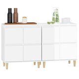 NNEVL Sideboards 2 pcs High Gloss White 60x35x70 cm Engineered Wood