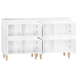 NNEVL Sideboards 2 pcs High Gloss White 60x35x70 cm Engineered Wood