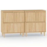 NNEVL Sideboards 2 pcs Sonoma Oak 60x35x70 cm Engineered Wood