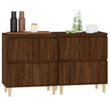 NNEVL Sideboards 2 pcs Brown Oak 60x35x70 cm Engineered Wood