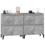 NNEVL Sideboard 2 pcs Concrete Grey 60x35x70 cm Engineered Wood