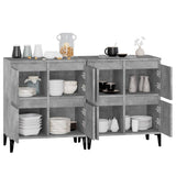 NNEVL Sideboard 2 pcs Concrete Grey 60x35x70 cm Engineered Wood
