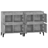 NNEVL Sideboard 2 pcs Concrete Grey 60x35x70 cm Engineered Wood