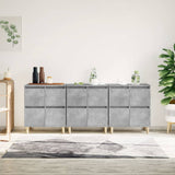 NNEVL Sideboards 3 pcs Concrete Grey 60x35x70 cm Engineered Wood