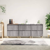 NNEVL Sideboards 3 pcs Grey Sonoma 60x35x70 cm Engineered Wood