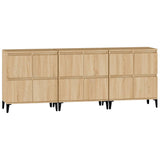 NNEVL Sideboards 3 pcs Sonoma Oak 60x35x70 cm Engineered Wood