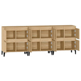 NNEVL Sideboards 3 pcs Sonoma Oak 60x35x70 cm Engineered Wood